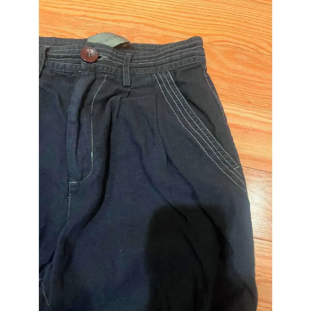 100% Linen Pants Rachel Antonoff Dark Green 2 - Part of a Set (Sold Separately) - Picture 4 of 8